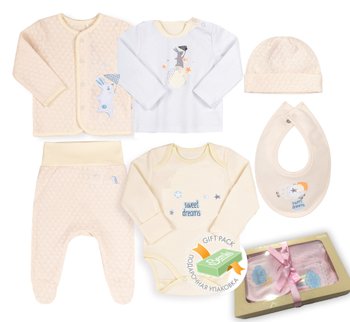 Комплект одягу для новонародженого в пологовий будинок Привіт Зайка молочний, купити за найкращою ціною 898 грн