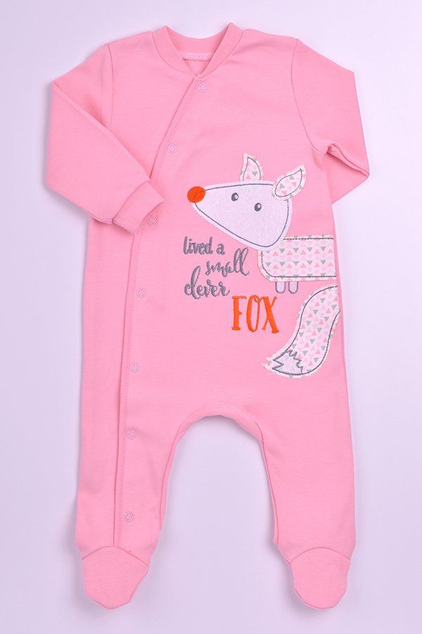 Фото Комплект на выписку для новорожденного Лисенок 5 предметов розовый, купить по лучшей цене 487 грн