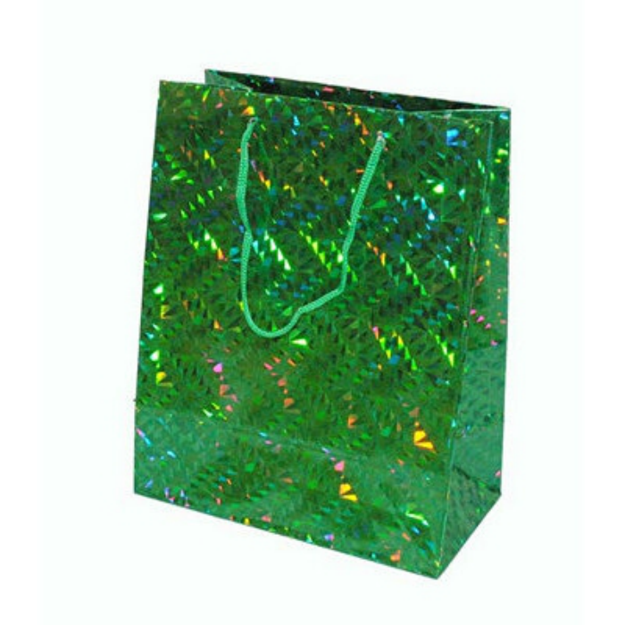 Пакет Голограмма 20 х 15 х 10 зеленый