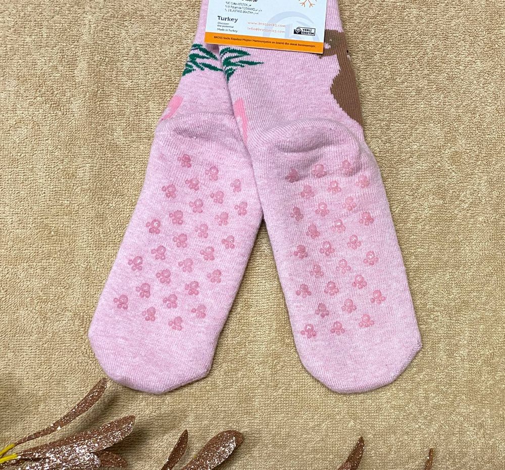 Детские махровые носки Розовые Лапки