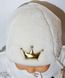 Утепленная шапочка из плюша ЗОЛОТАЯ КОРОНА для новорожденных, обхват головы 38 см, Плюш