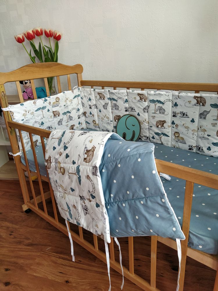 Сатиновый спальный комплект для новорожденного Золотой Ребенок