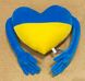 Інтер'єрна м'яка подушка іграшка синьо - жовте Серце купити в Україні