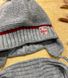 Зимняя детская вязанная шапка + шарф Sports Turbo серая, обхват головы 50 - 52 см, Вязка, Шапка