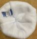 Теплая вязаная шапка Ромбик белая на объем 36-38, Размер на рост 50 см, Вязаное полотно, Шапка