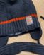 Зимова дитяча в'язана шапка + шарф Sports Turbo темно-сіра, обхват голови 50 - 52 см, В*язка, Шапка
