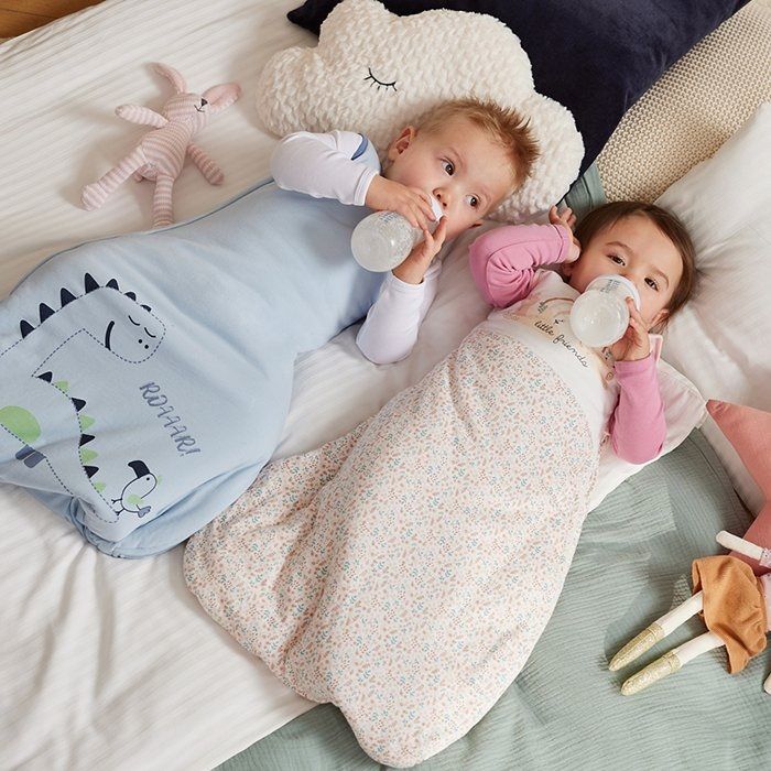Теплый детский спальный мешок 1.5-4 года, Трикотаж, Пижама