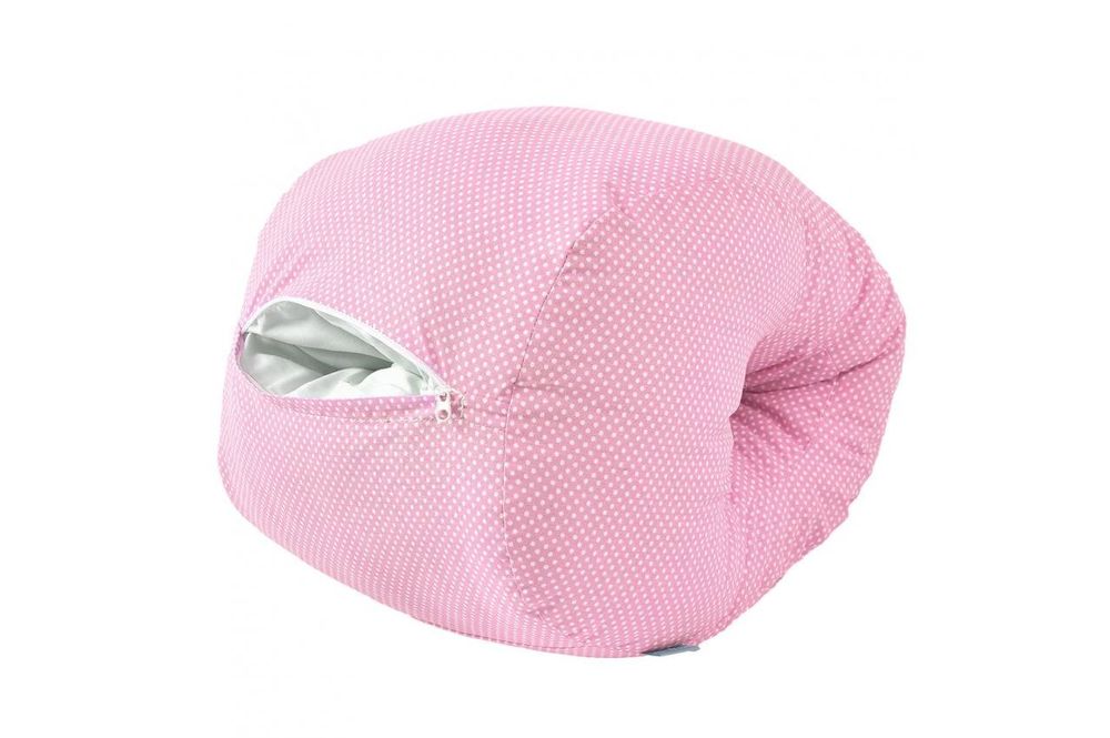 Подушка для годування міні рожевий горошок, Рожевий