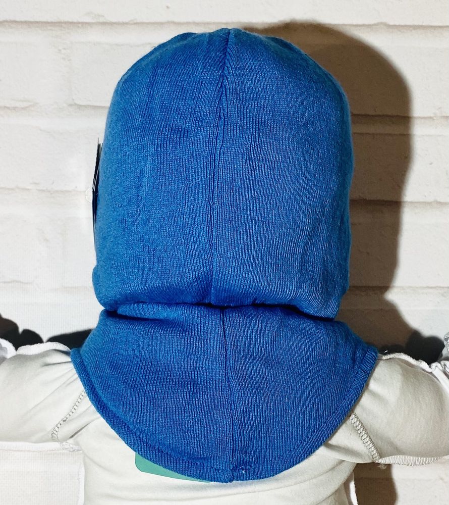 Зимова шапка-шолом ЗОРЯНИЙ ШЛЯХ-1 для хлопчика з softiterm, обхват голови 46 - 48 см, В'язане полотно