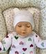 Шапочка Веселі Хмарки для немовлят інтерлок, обхват голови 42 см, Інтерлок