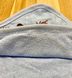 Полотенце - уголок для купания Медвежонок Мальчик голубое, Голубой, Махра