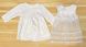 Набор для крещения с нарядным платьем Прованс белый, 74, Интерлок, Костюм, комплект