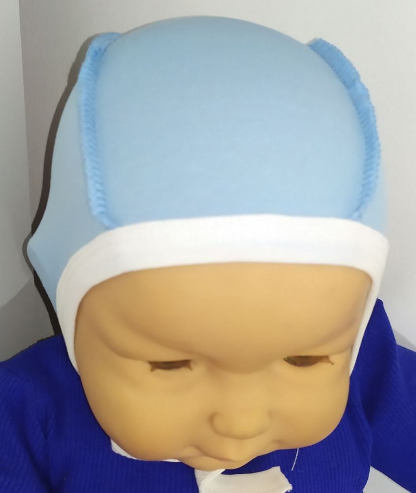 Шапочка для малюків рібана шп 2 блакитна, обхват головы 40 см, Рібана, Шапка