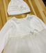 Набор для крещения с нарядным платьем Прованс молочный, 68, Интерлок