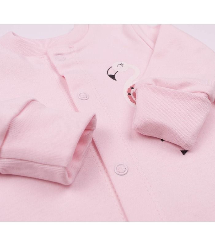 Комбинезон Розовый Фламинго для новорожденной интерлок