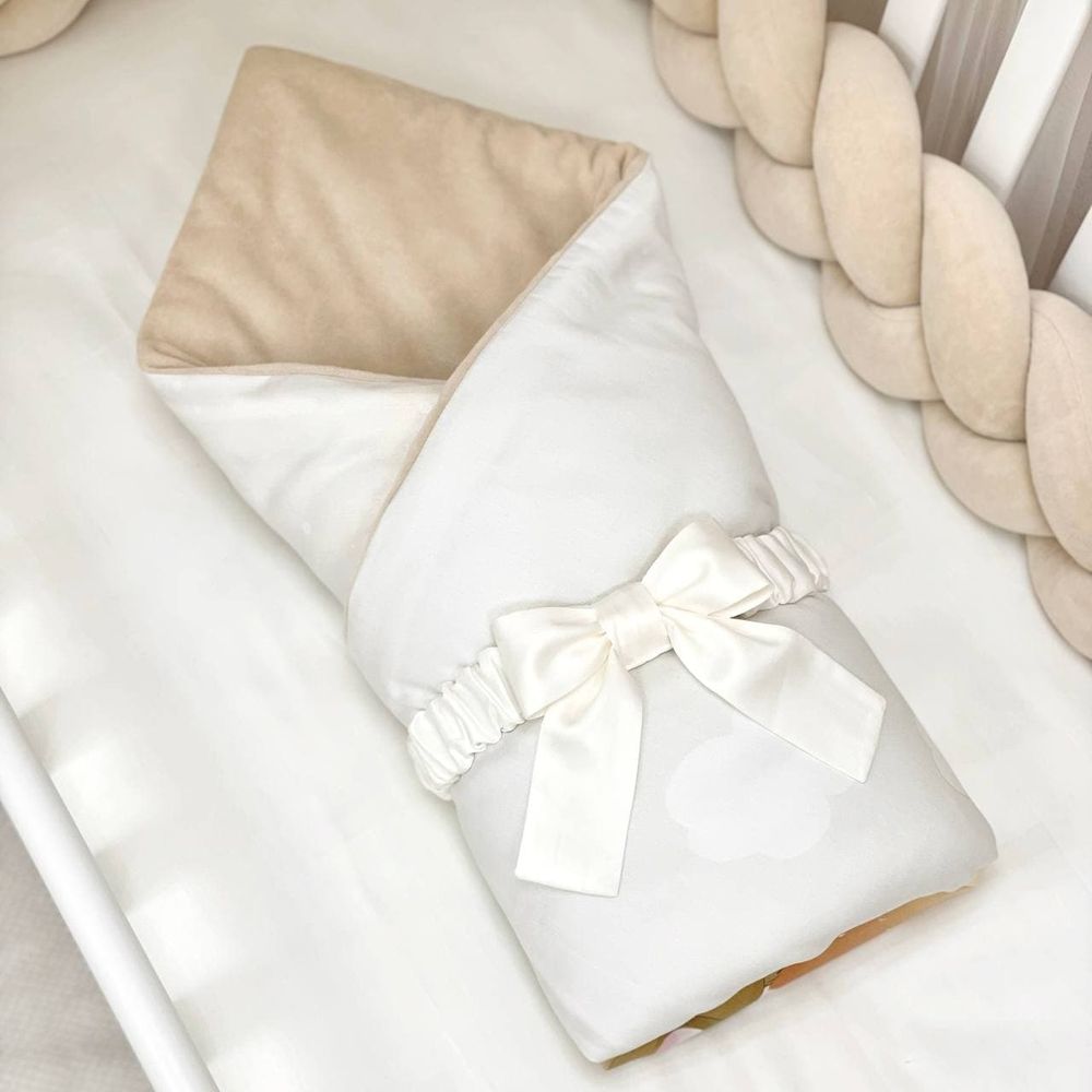 Постельный комплект в кроватку для новорожденных Мишутка, без балдахина