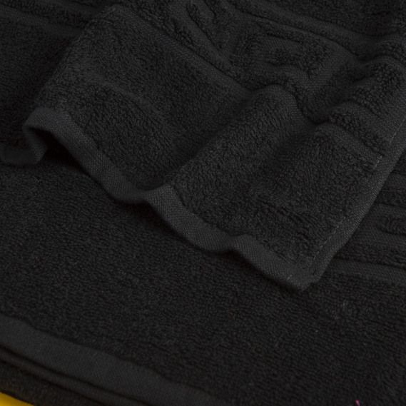 Махровое полотенце Версаче 50 х 85 черное