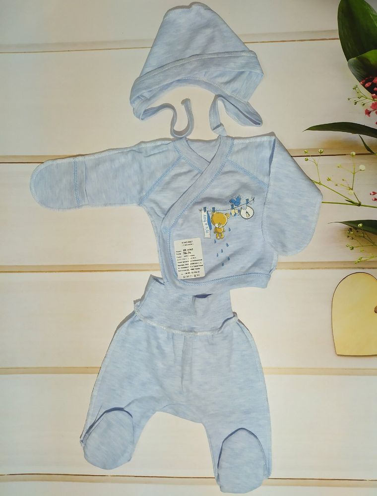 Комплект одежды для новорожденных Мишутка голубой