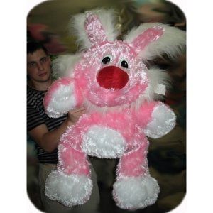 М'яка іграшка «ВЕЛИКИЙ РОЖЕВИЙ ЗАЄЦЬ», Рожевий, М'які іграшки ЗАЙЦІ, КРОЛИКИ, від 61 см до 100 см