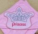 Махровый уголок для купания с рукавичкой Принцесса розовый, Розовый, Махра