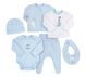 Додаткове фото Комплект одягу для новонародженого в пологовий будинок Привіт Зайка блакитний