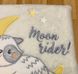 Плед - ковдра Енотик на Місяці молочний для новонароджених, 90 х 90, Велсофт