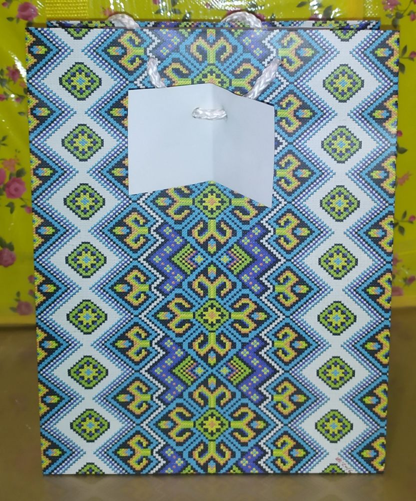 Подарочные пакеты‎ Украинский орнамент 23х18х10