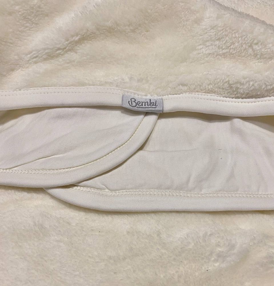 Плед - одеяло Енотик на Луне молочный для новорожденных, 90 х 90, Велсофт