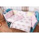 Сатиновий спальний комплект в дитяче ліжечко Фея 12 подушок