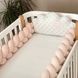 Спальный комплект в кроватку для новорожденных облачко пудра, без балдахина
