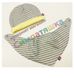 Комплект трикотажна шапочка + шарф косинка Бактус смужка + жовтий, обхват головы 40 см