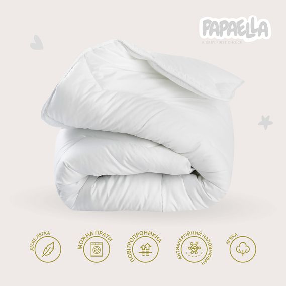 Набір в ліжко ковдра + подушка для новонароджених зиг-заг білий, Білий, 100х135см, Всесезонне, Ковдра з подушкою