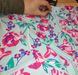 Детский ромпер для девочки Цветы голубой, 98, Интерлок, Комбинезон