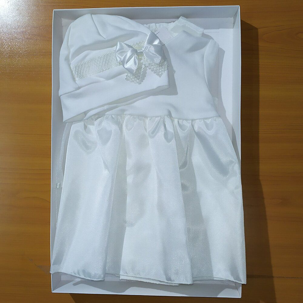 Хрестильний комплект з платтям Сяйво в коробці, 62, Інтерлок