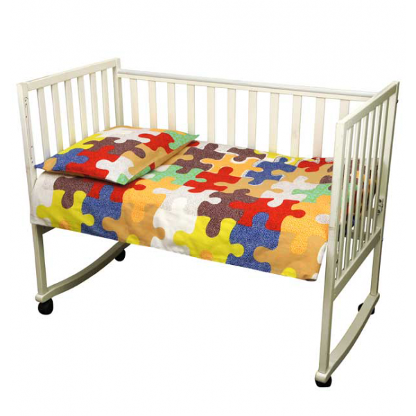 Сменные постельные комплекты для новорожденных Пазлы мод.2 фото, цена, описание