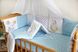Защита в кроватку Слоник для новорожденного, бортики без постели