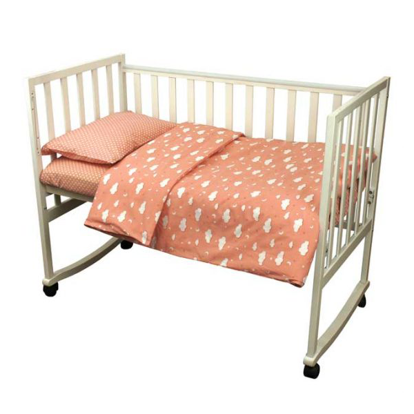 Змінна постільна білизна в ліжечко Хмарка рожева фото, ціна, опис