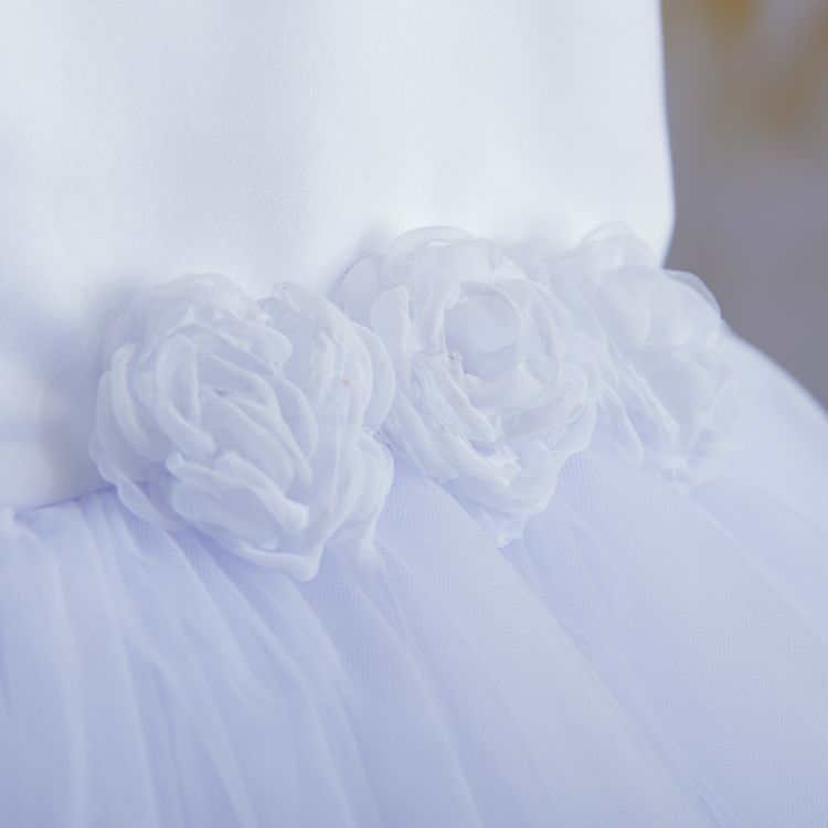 Ошатна сукня + пов'язка Емілія для малечі біла, 56, Кулір, Плаття