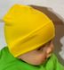 Двуслойная шапочка детская Топ желтая, обхват головы 44 см, Рибана, Шапка