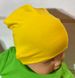 Двошарова дитяча шапка Топ жовта, обхват головы 44 см, Рібана, Шапка