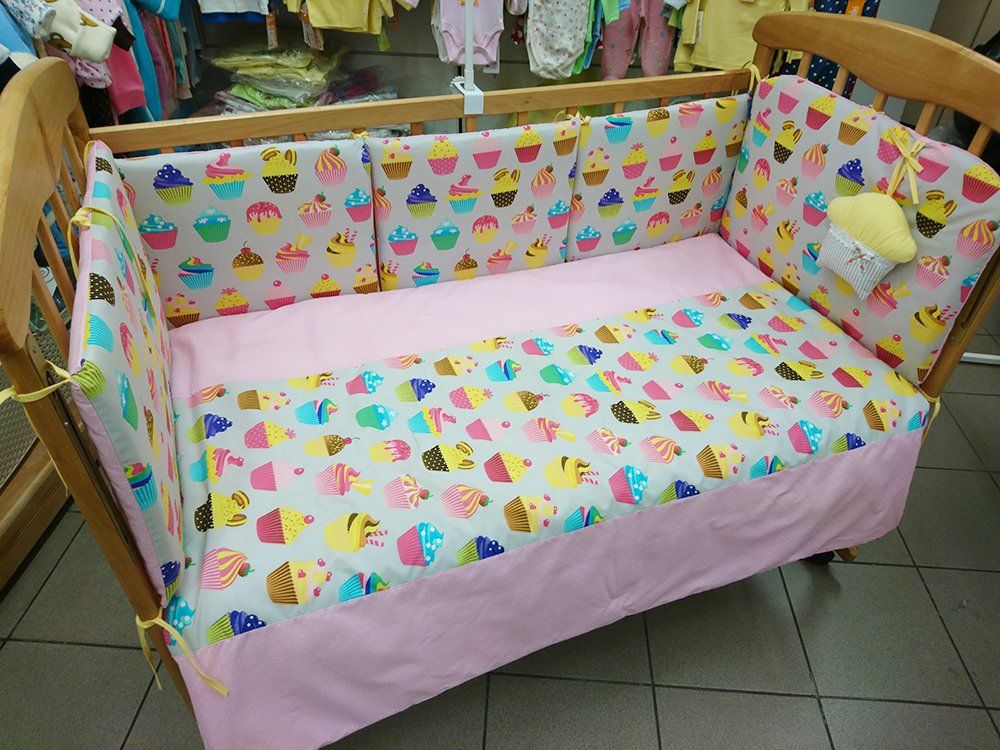Постельный комплект в кроватку для новорожденных Сладкий Сон, без балдахина