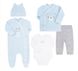 Велюровий комплект Обіймашки для новонароджених блакитно-сірий