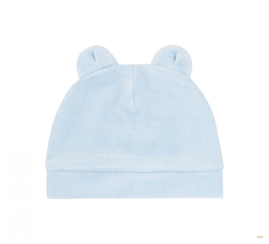 Фото Велюровий комплект Обіймашки для новонароджених блакитно-сірий, купити за найкращою ціною 1 285 грн