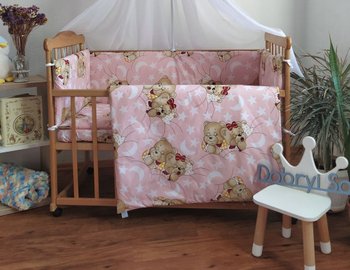 Комплект в ліжечко для немовлят Ведмедики Сплять рожевий, фото, Ціна, купити