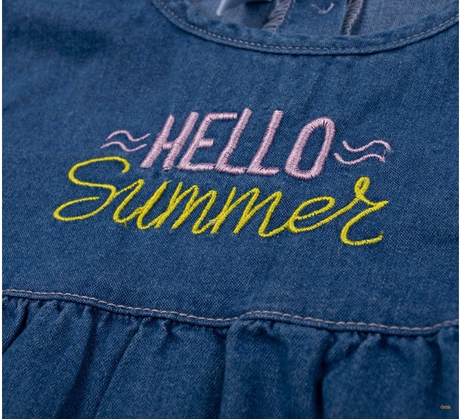 Детское джинсовое платье Hello Summer для девочки, 98, Джинс