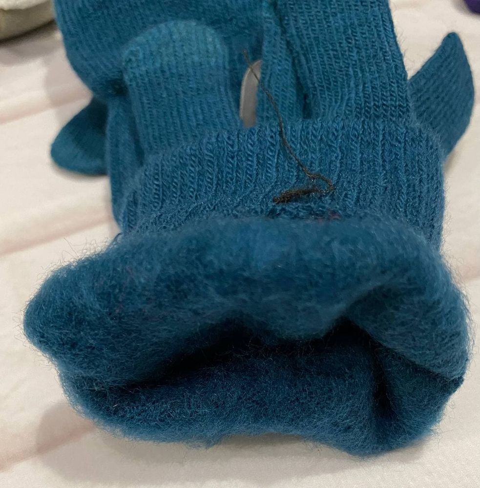 Детские утепленные перчатки с эффектом Touch, 18, Вязаное полотно