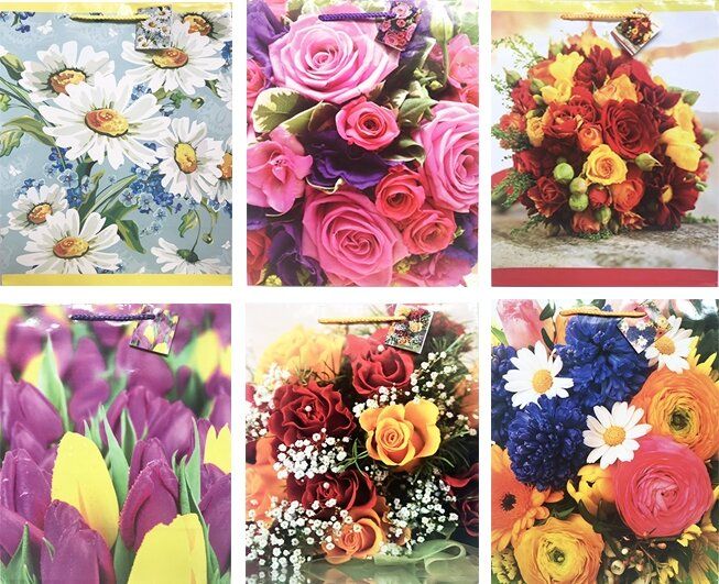 Пакет 32х26х12,5 см Фотомикс Цветы